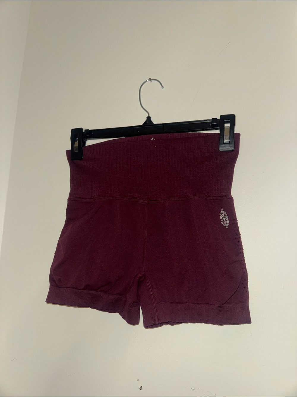 FP Movement Maroon High-Rise Bike Shorts